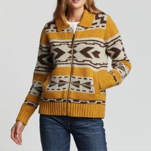 Pendleton ladies graphic shetland zip cardigan